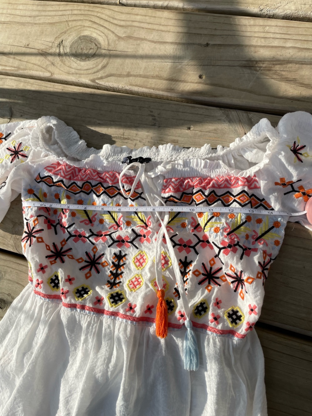 Lulumari cottagecore festive white tiered summer dress - Picture 5 of 5